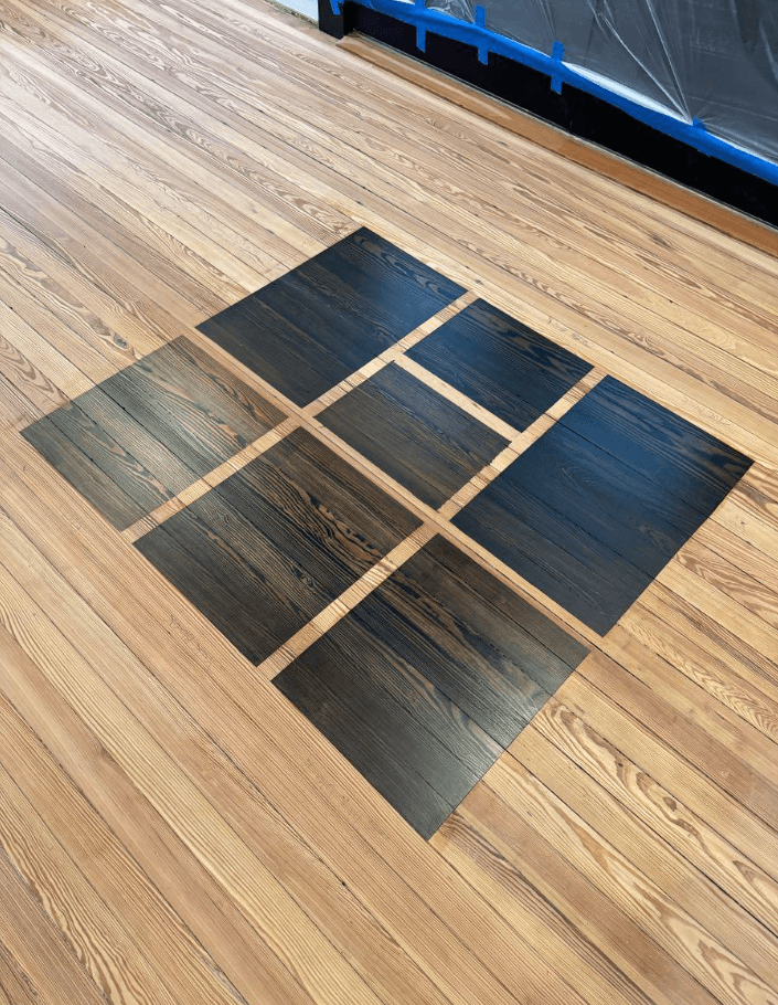 Flooring project 2 — refinishing or installation work.