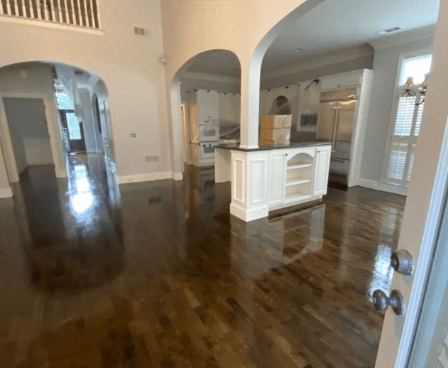 Flooring project 28 — refinishing or installation work.